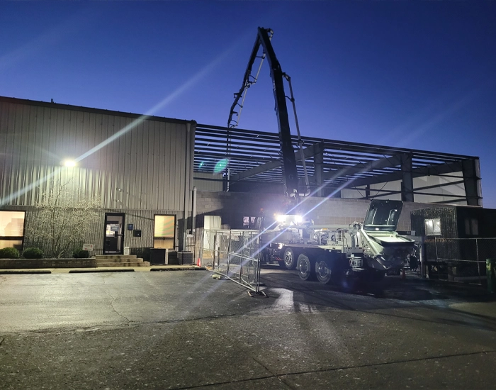 Shop floor pour for Johnson Welded projects